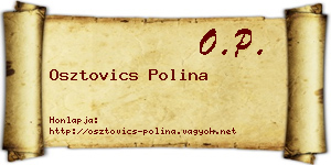 Osztovics Polina névjegykártya